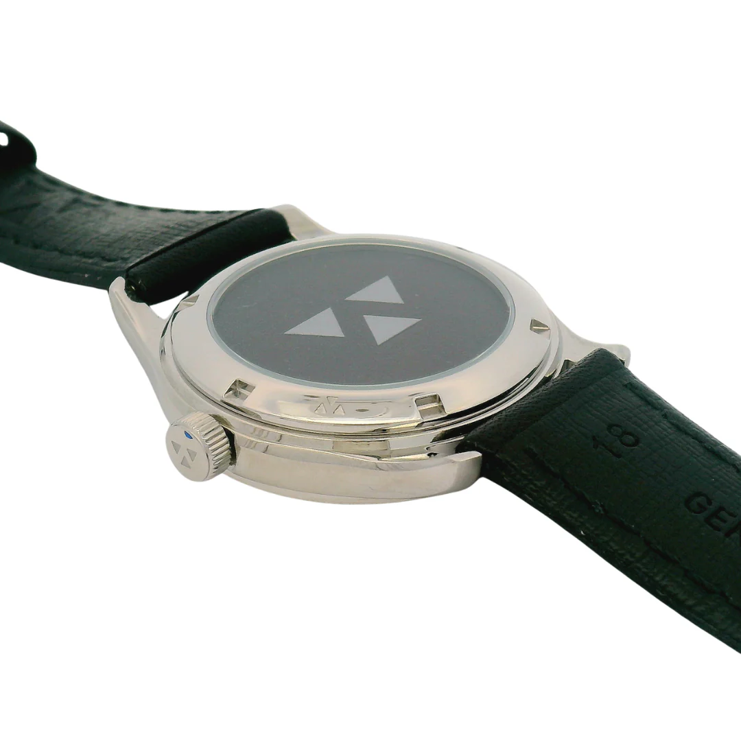 Paua Flakes Black Leather Mechanical Watch - Image 8