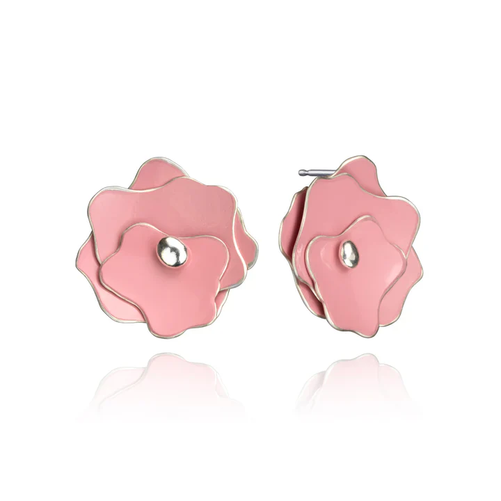 Pink Flora Stud Earrings