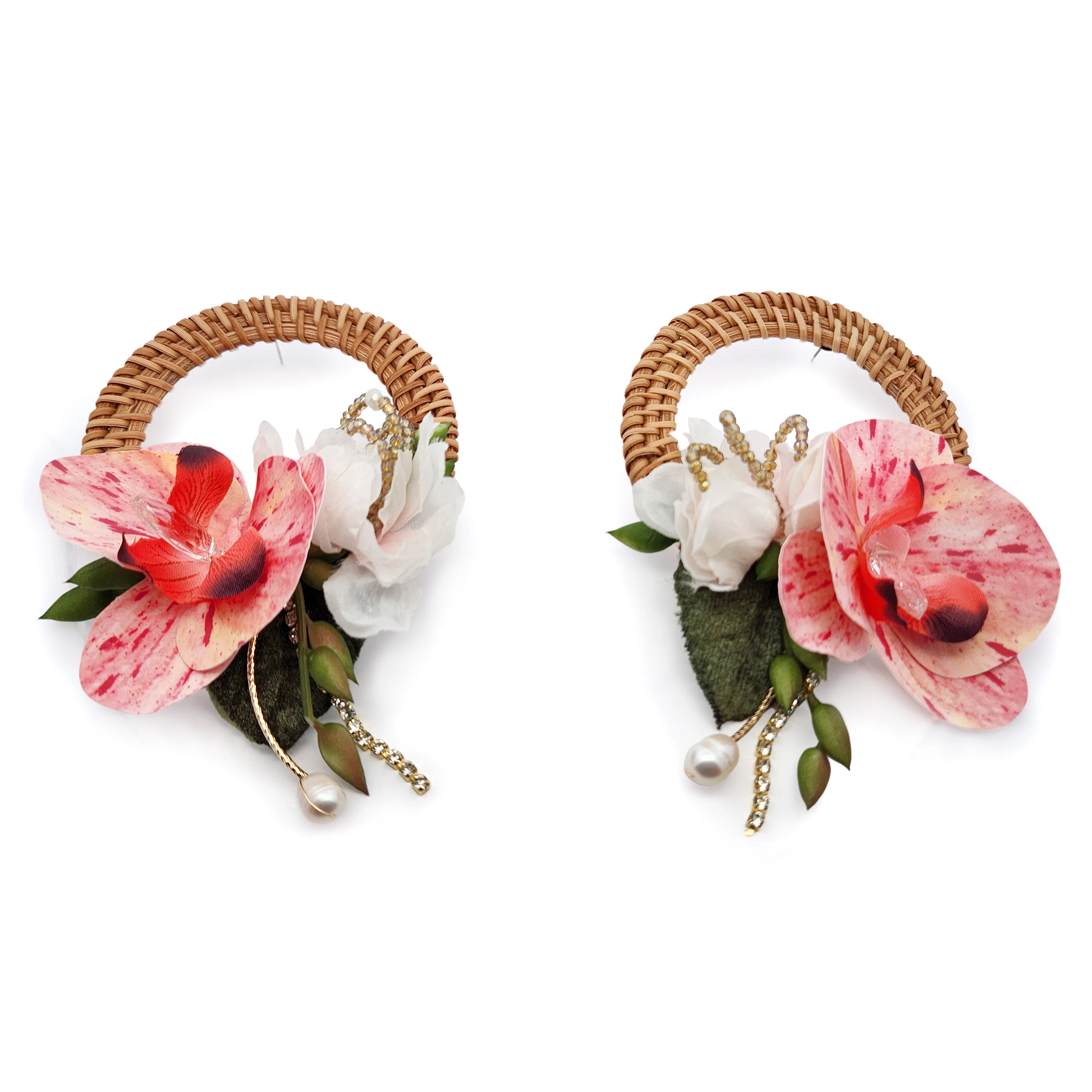 Pink Garden Party Flower Earrings