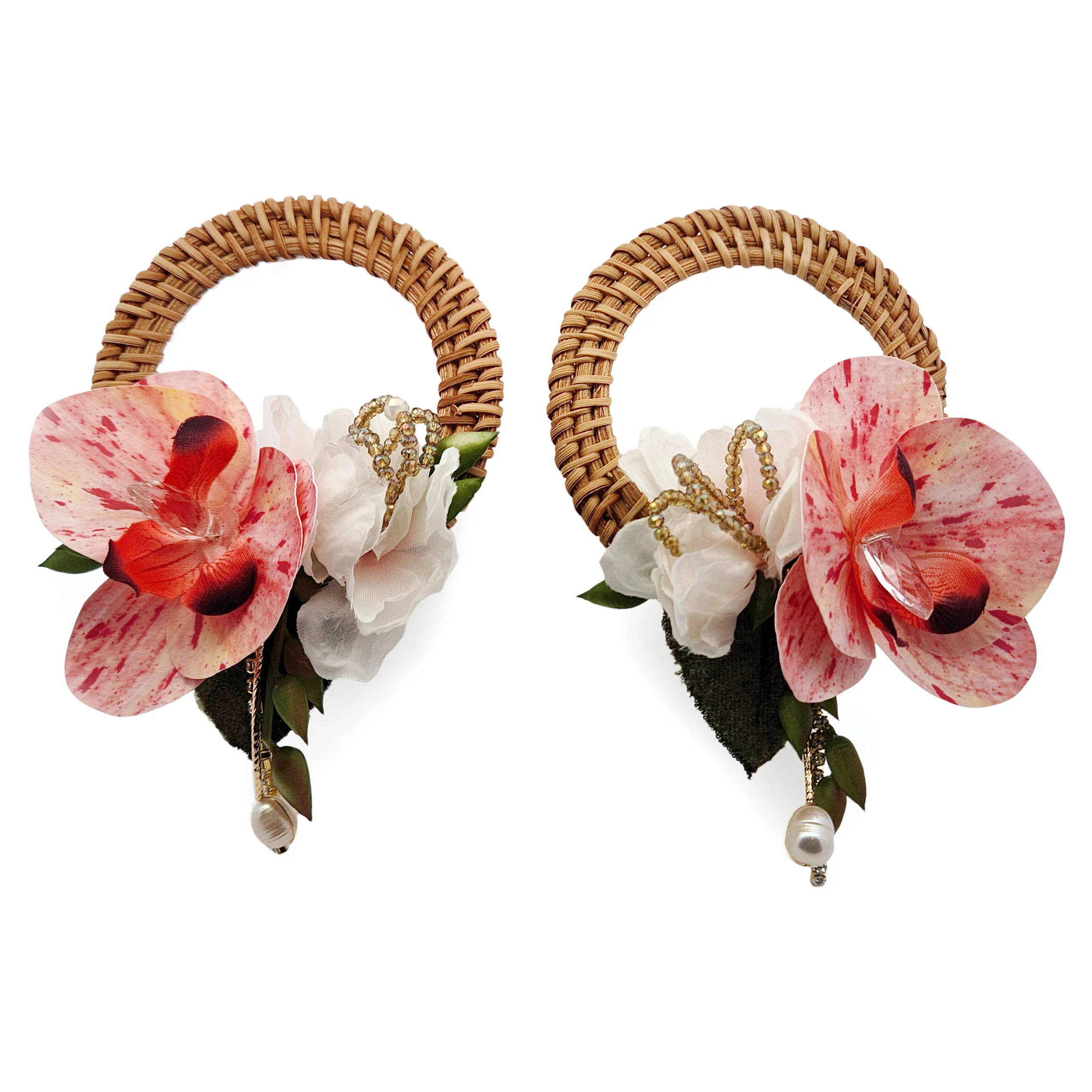 Pink Garden Party Flower Earrings - Image 3