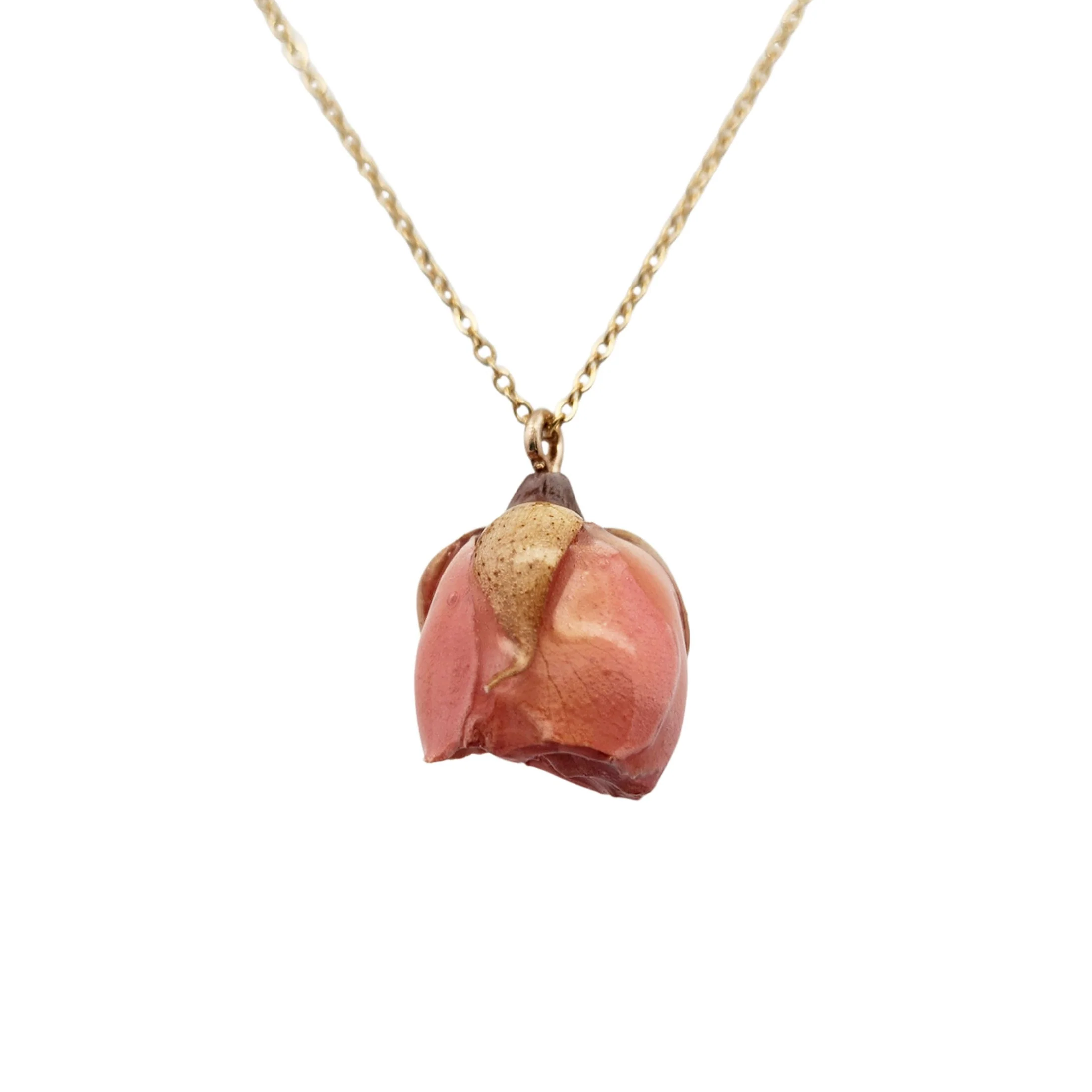 Pink Rose Flower Necklace