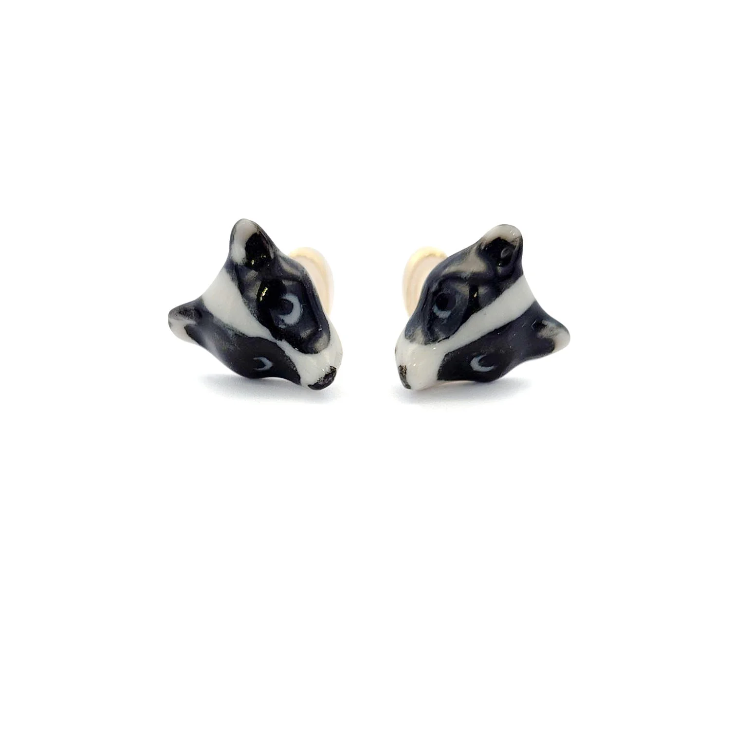 Porcelain Badger Studs