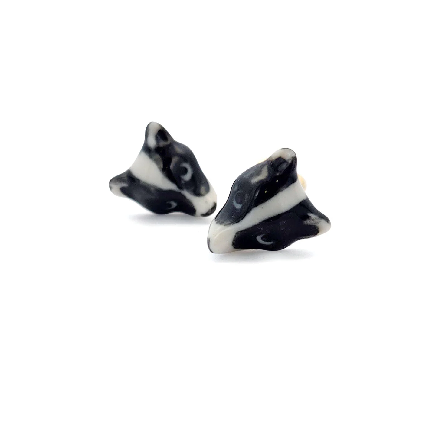 Porcelain Badger Studs - Image 3