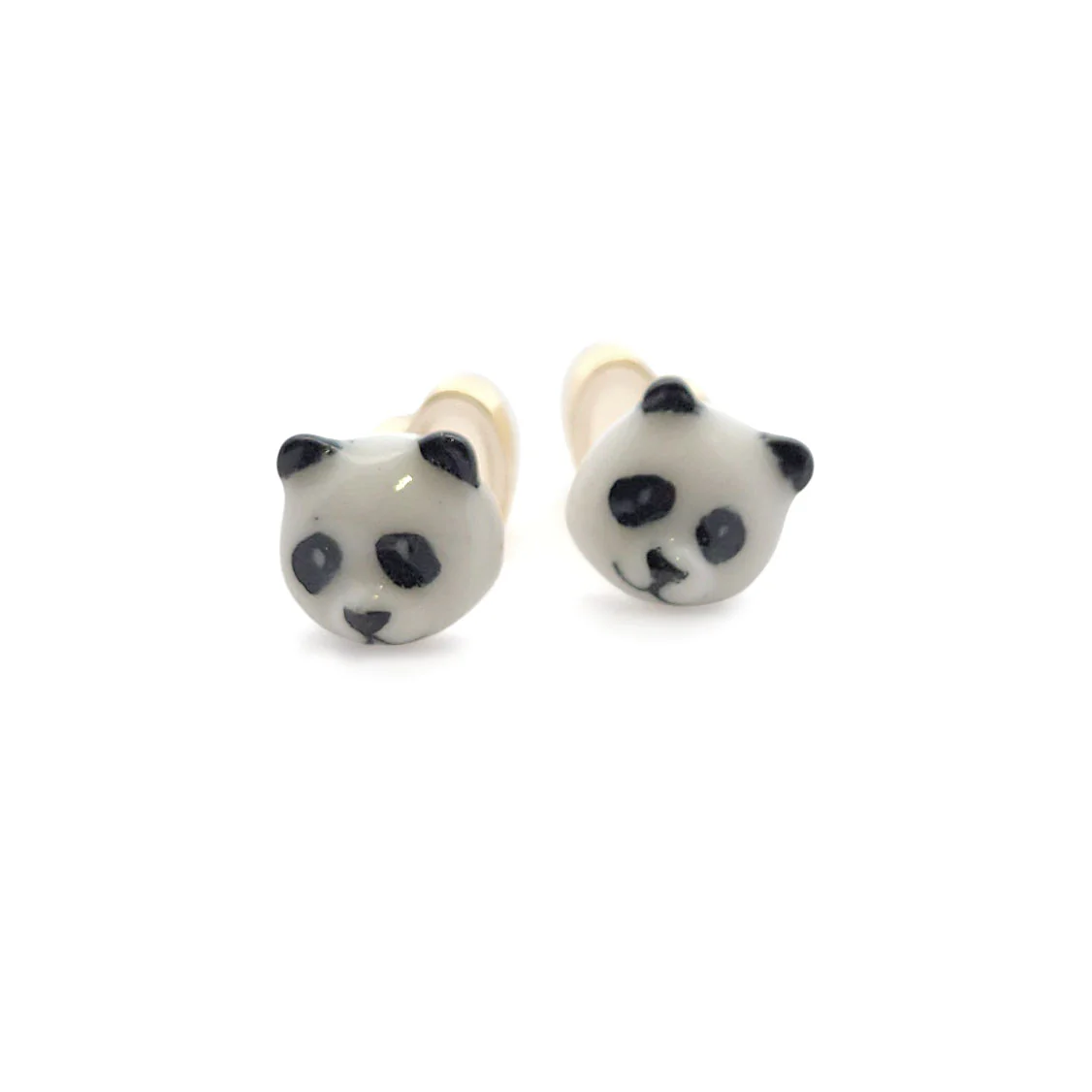 Porcelain Panda Studs