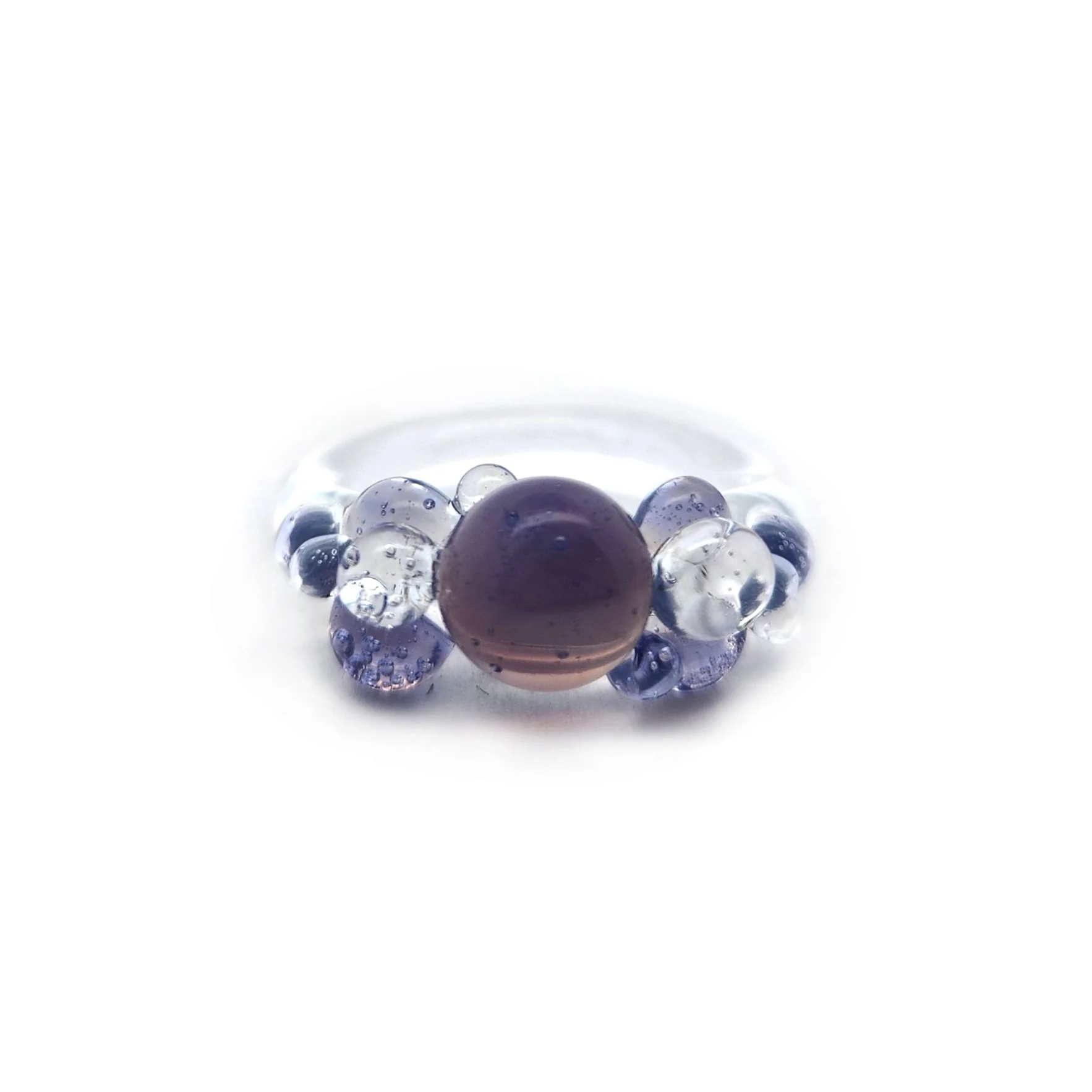 Purple Glass Raindrop Ring - Image 3