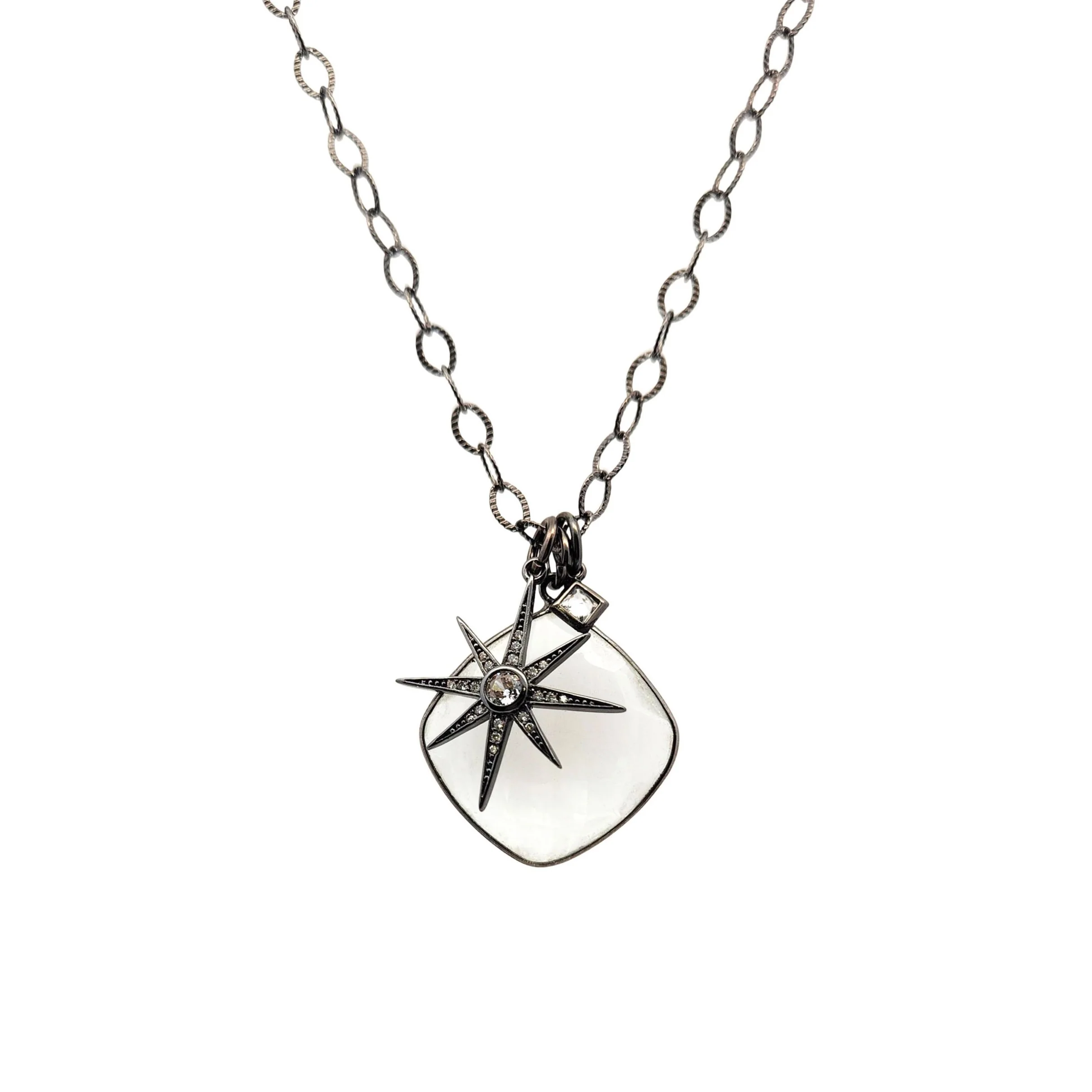 Quartz & Star Charm Pendant