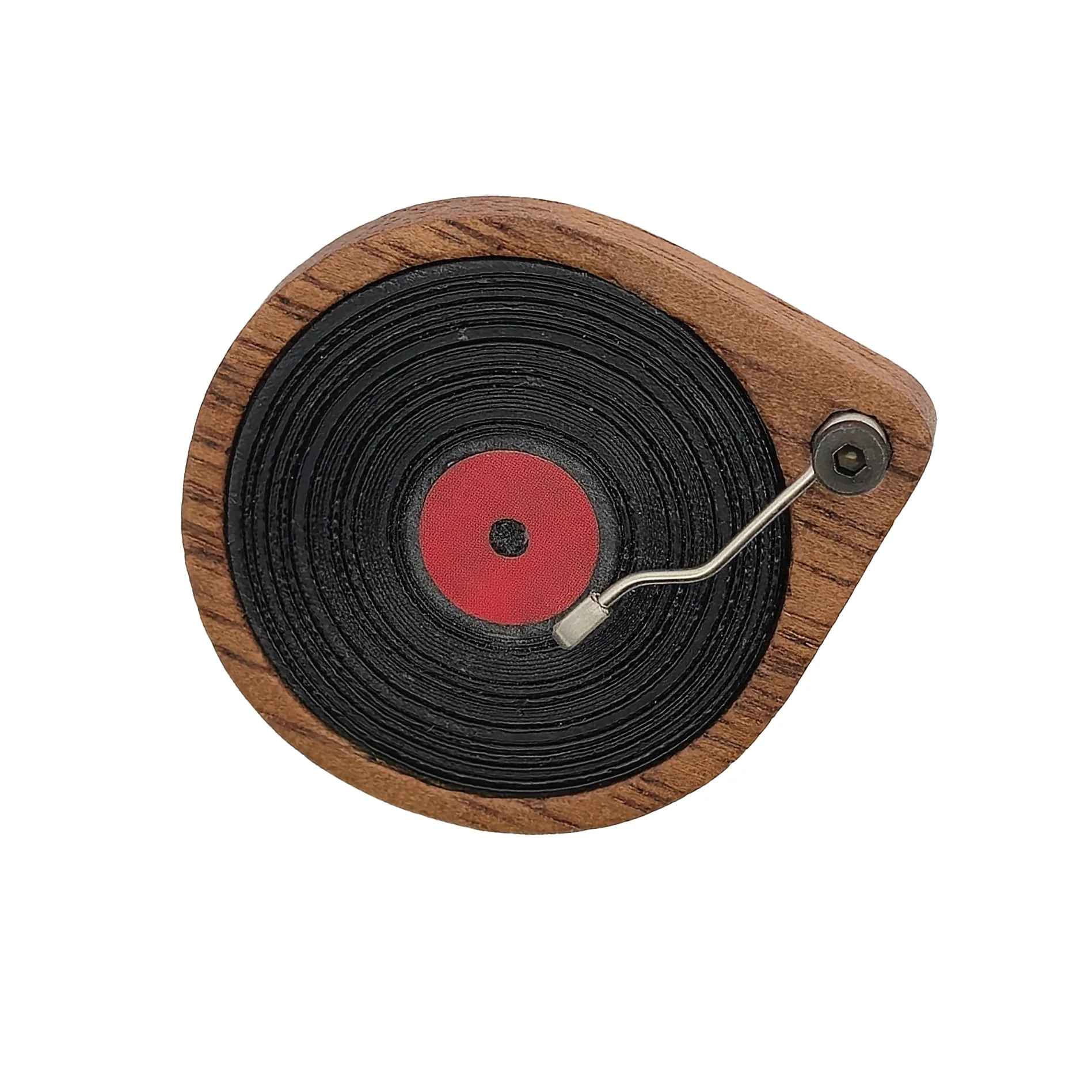 Red Record Player Brooch