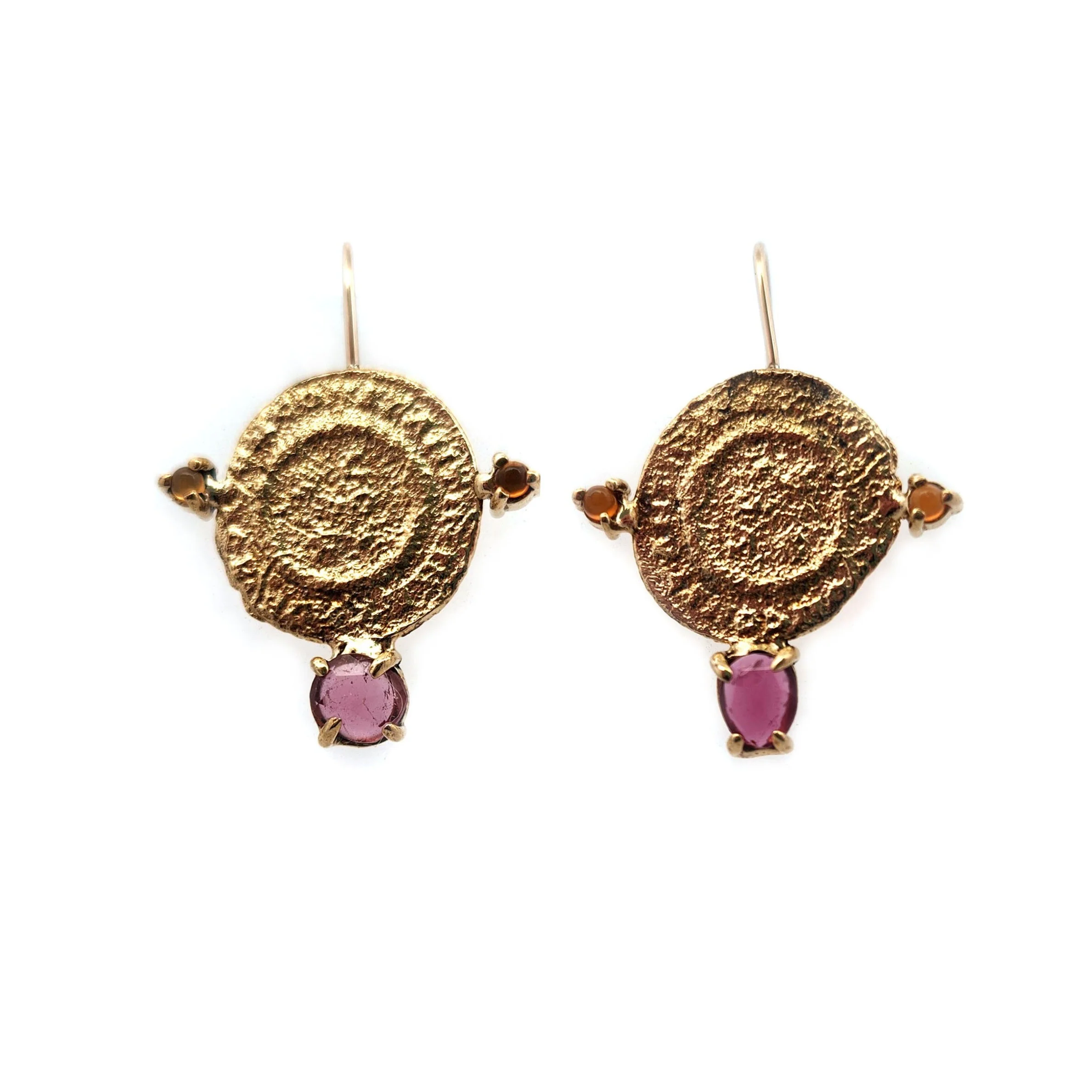 Roman Coin Drop Earrings - Image 3