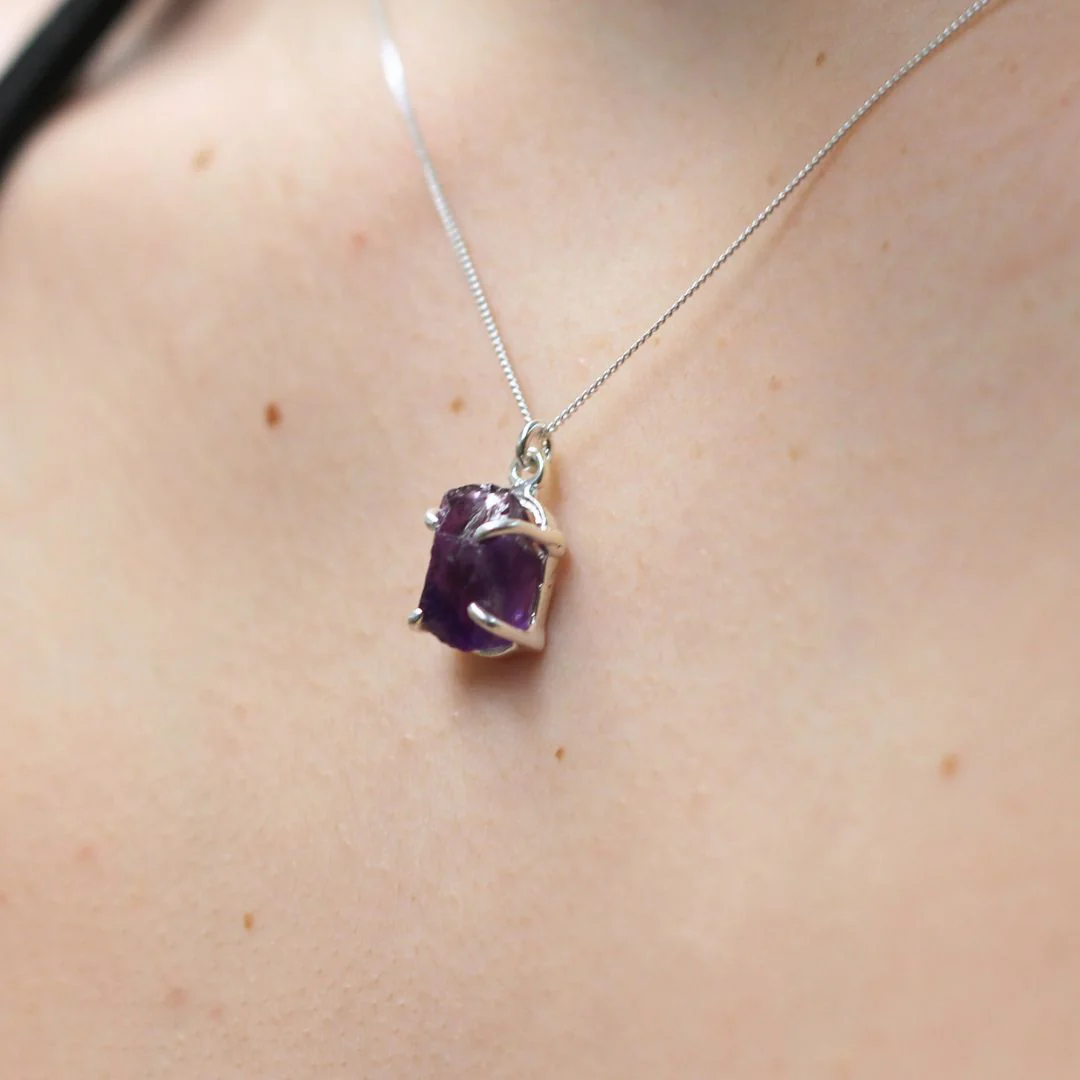 Rough Amethyst Necklace - Image 2