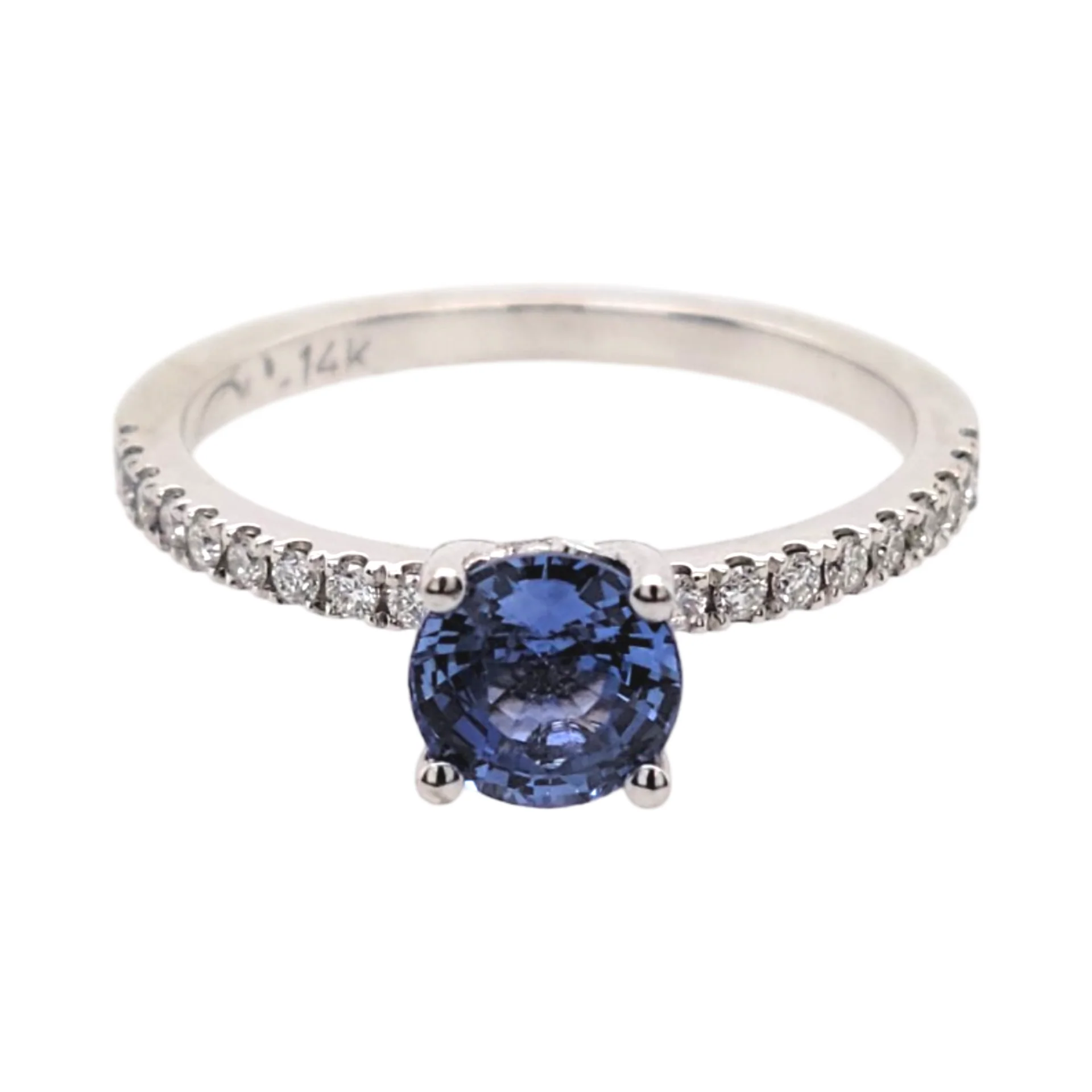 Round Blue Sapphire Ring
