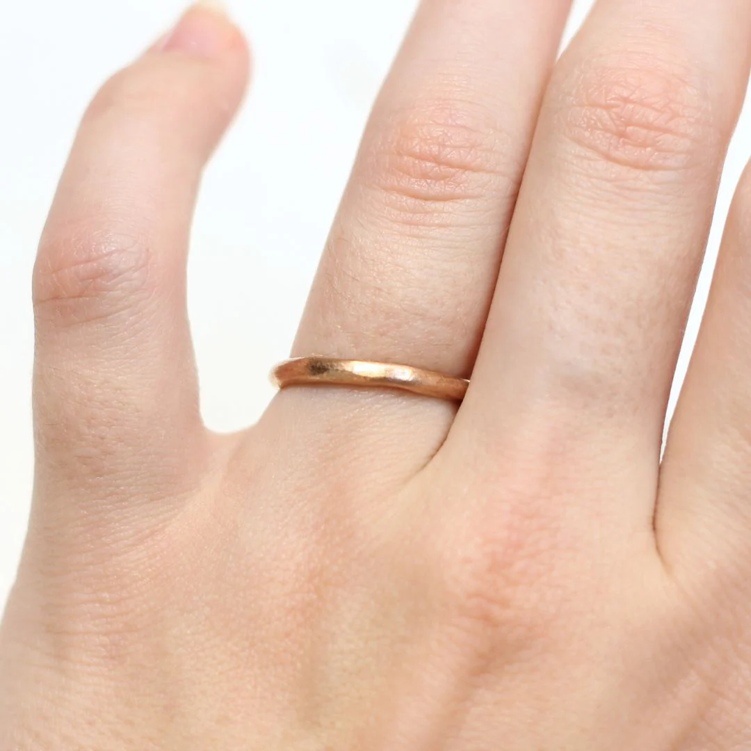 10k Rose Gold Satin Finish Band - Image 3