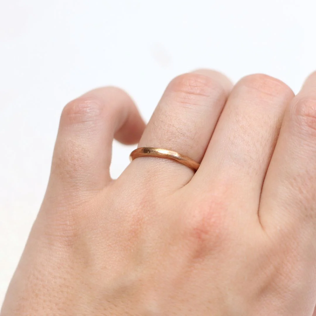10k Rose Gold Satin Finish Band - Image 5