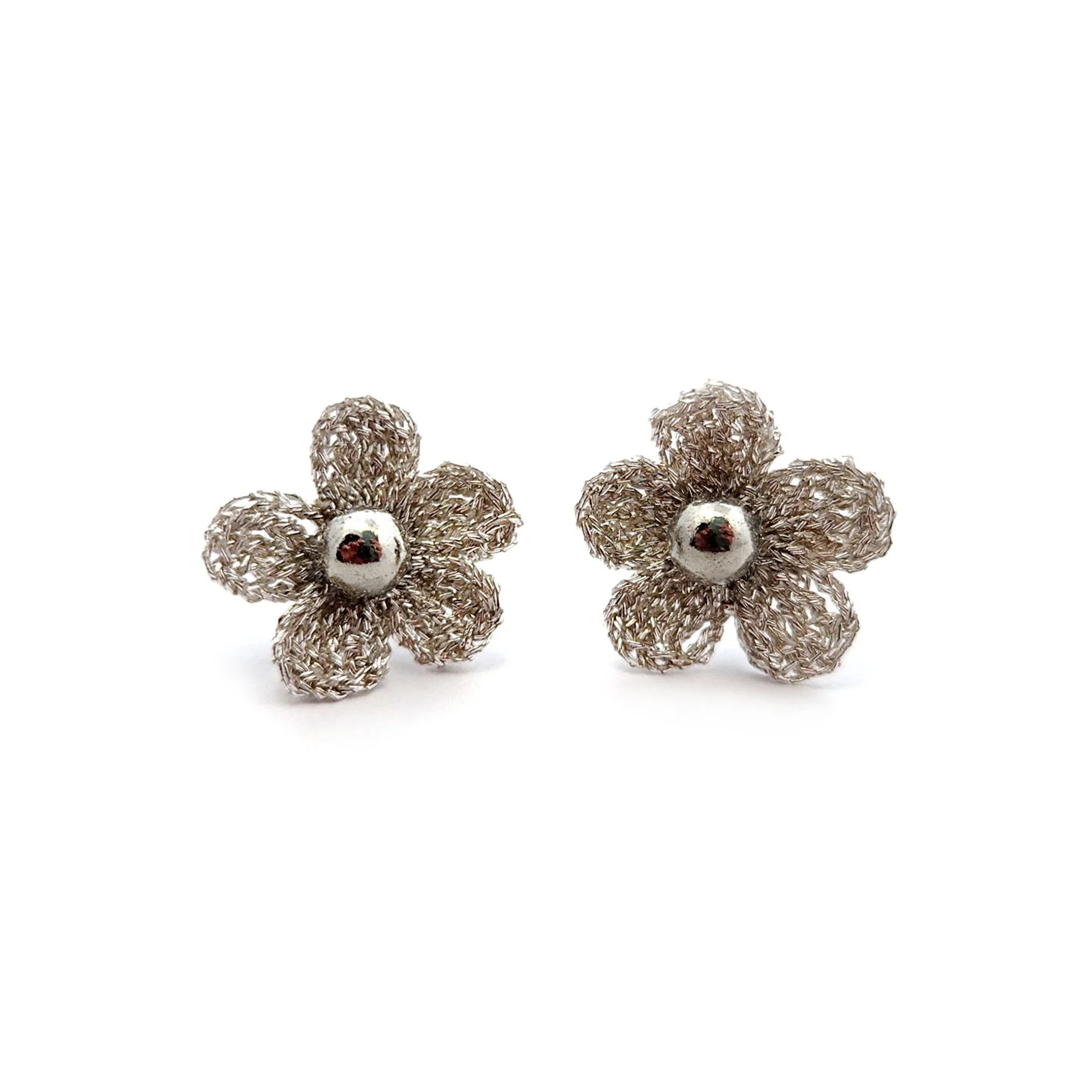 Silver Mini Bloom Embroidery Studs