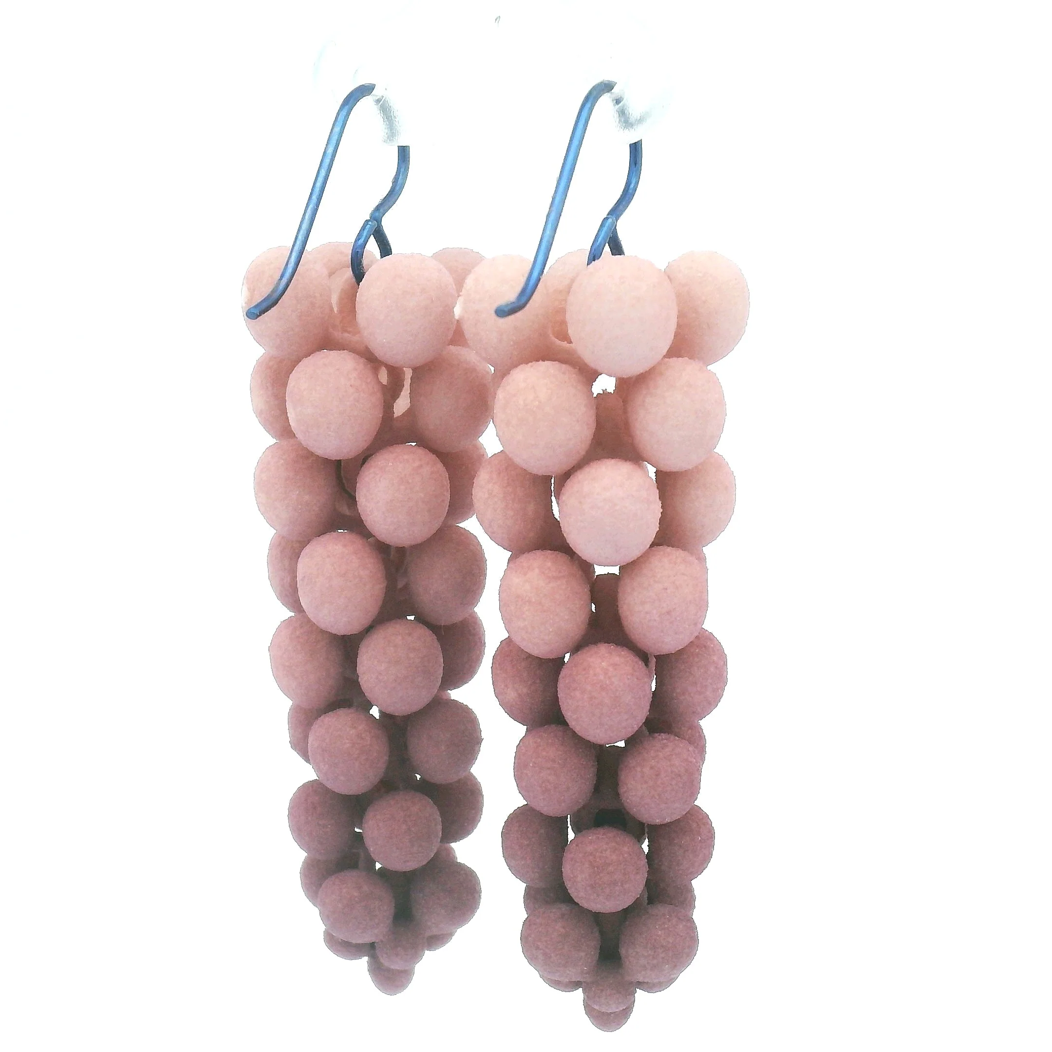 Small Mauve Bubble Earrings - Image 3