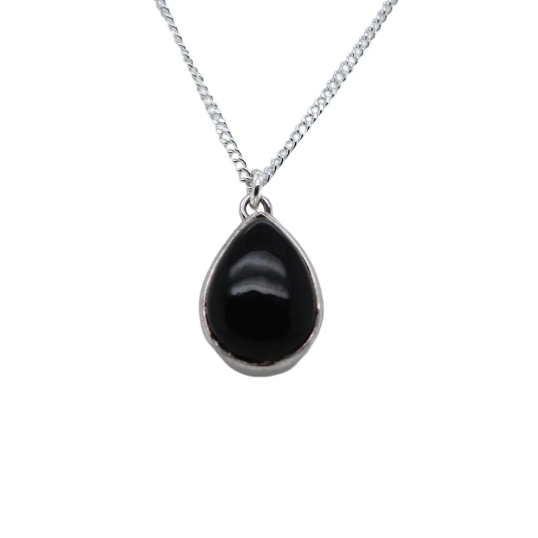 Pear Shaped Onyx Necklace - Image 2