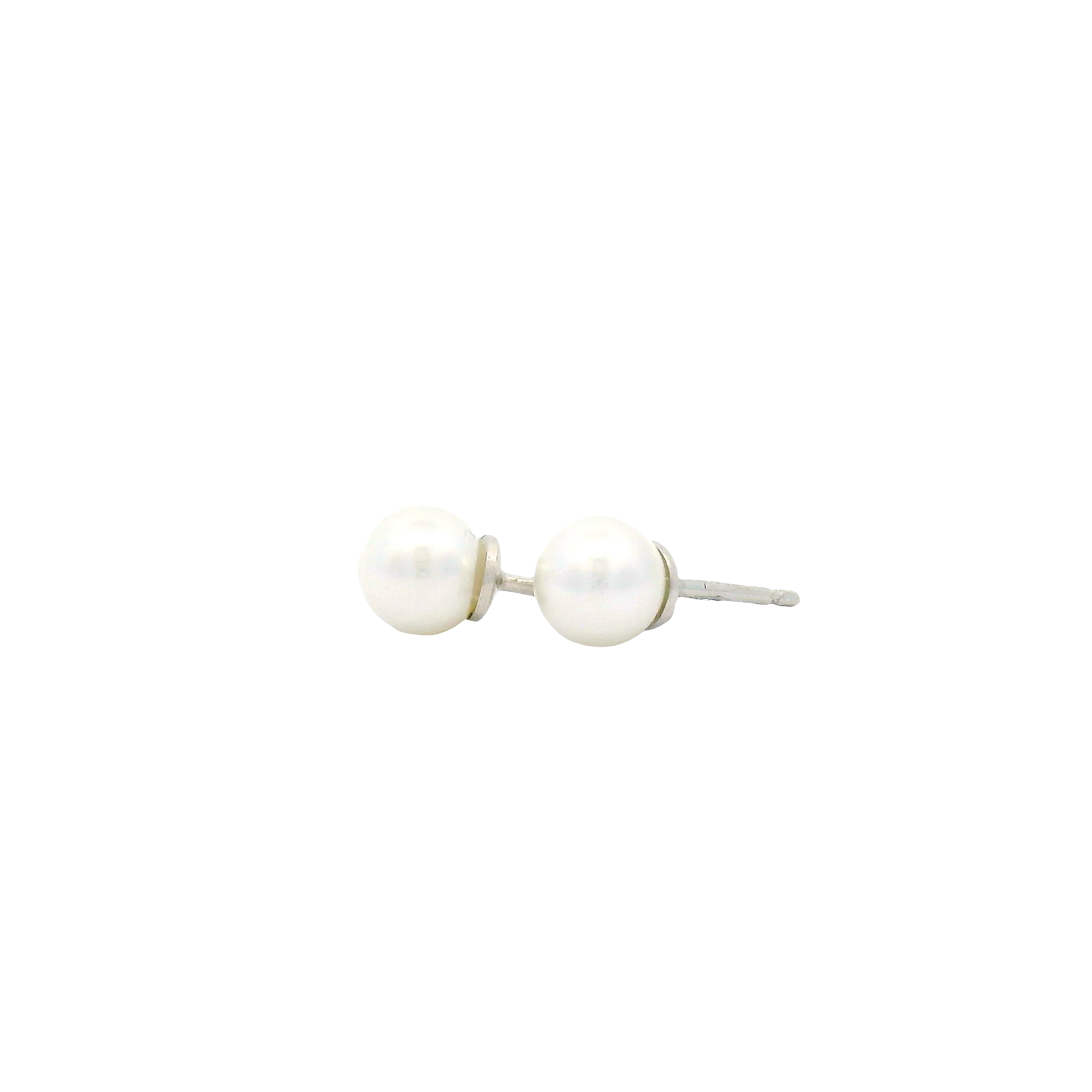 Small Pearl Stud Earrings - Image 2