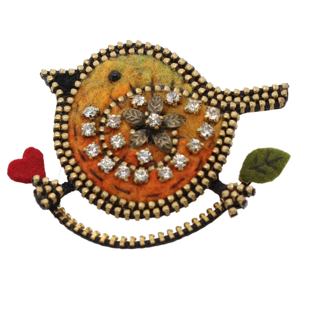 Small Sparkly Bird Brooch - Image 5