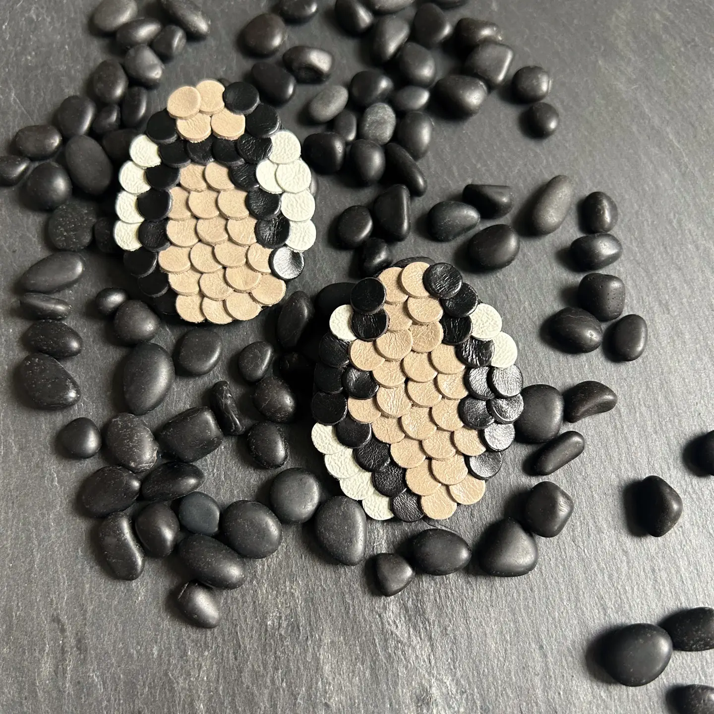 Snake Pattern Leather Earrings - Image 3