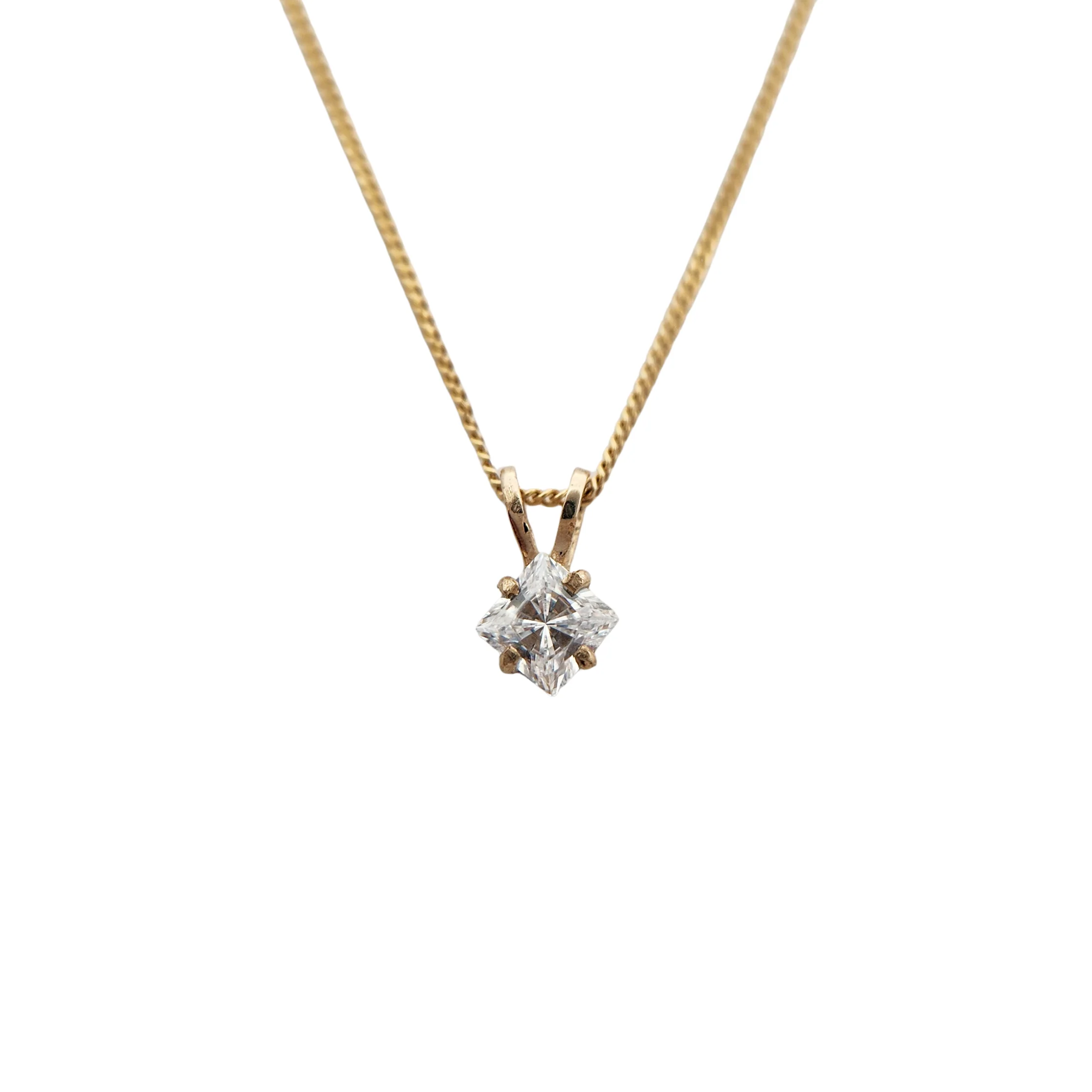 Square-Cut CZ Necklace