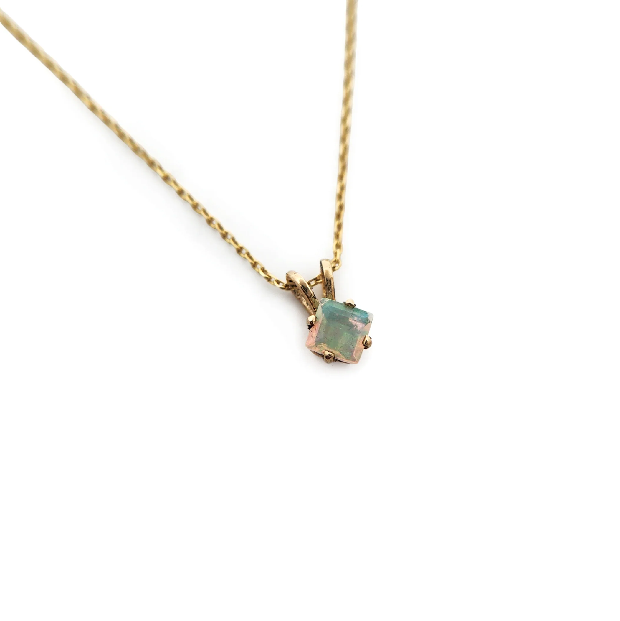 Square-Cut Opal Necklace - Image 2