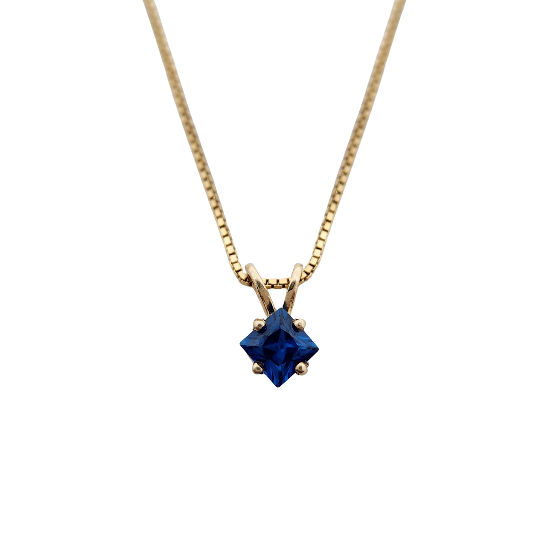 Square-Cut Sapphire Necklace