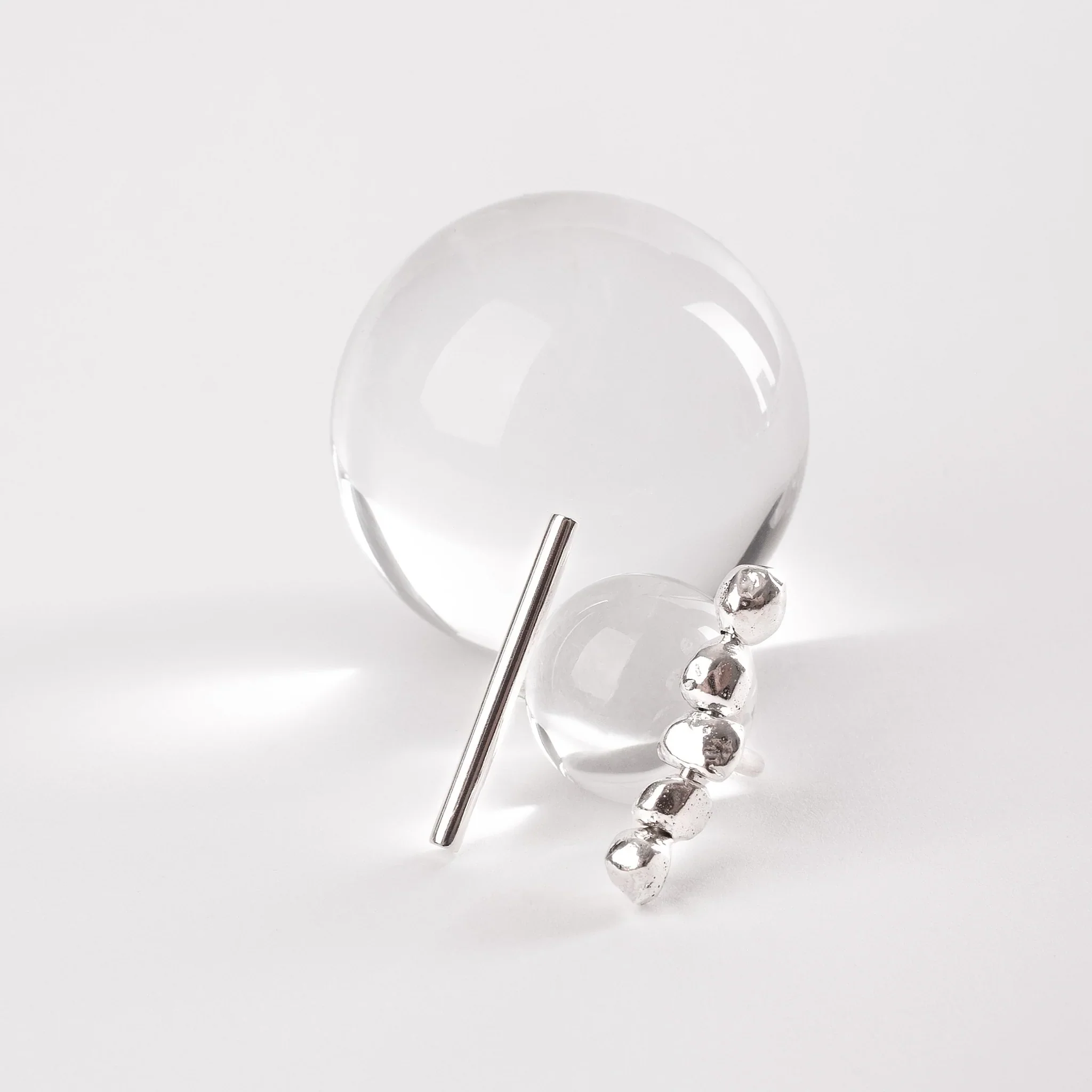Sterling Silver 5 Bead Ring - Image 2