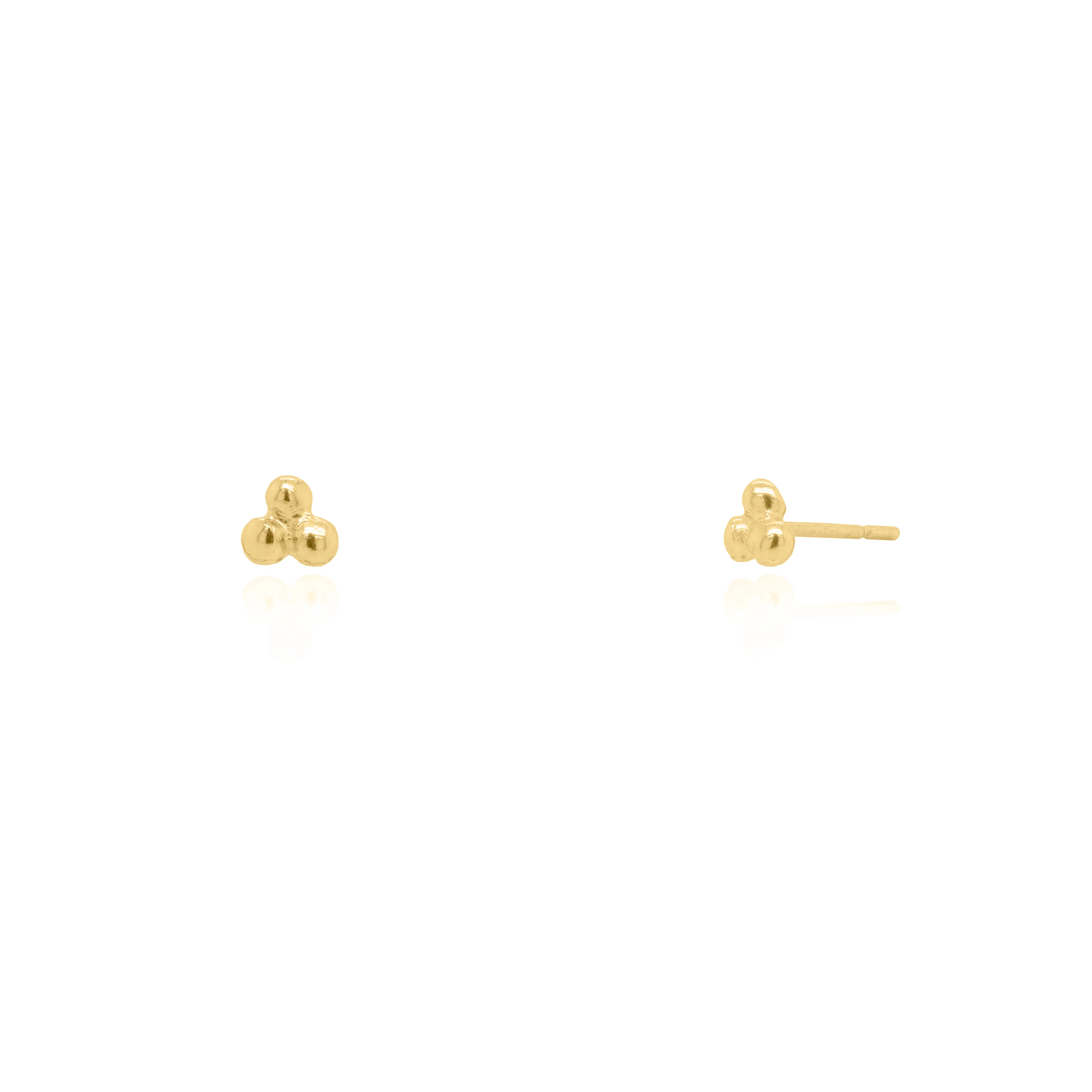 3 Bead Trifecta Stud Earrings