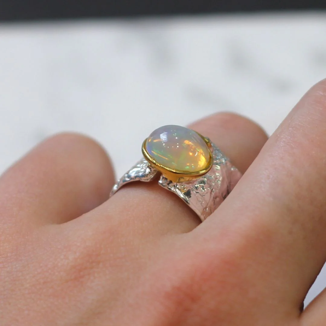 Sterling Silver Opal Ring - Image 2