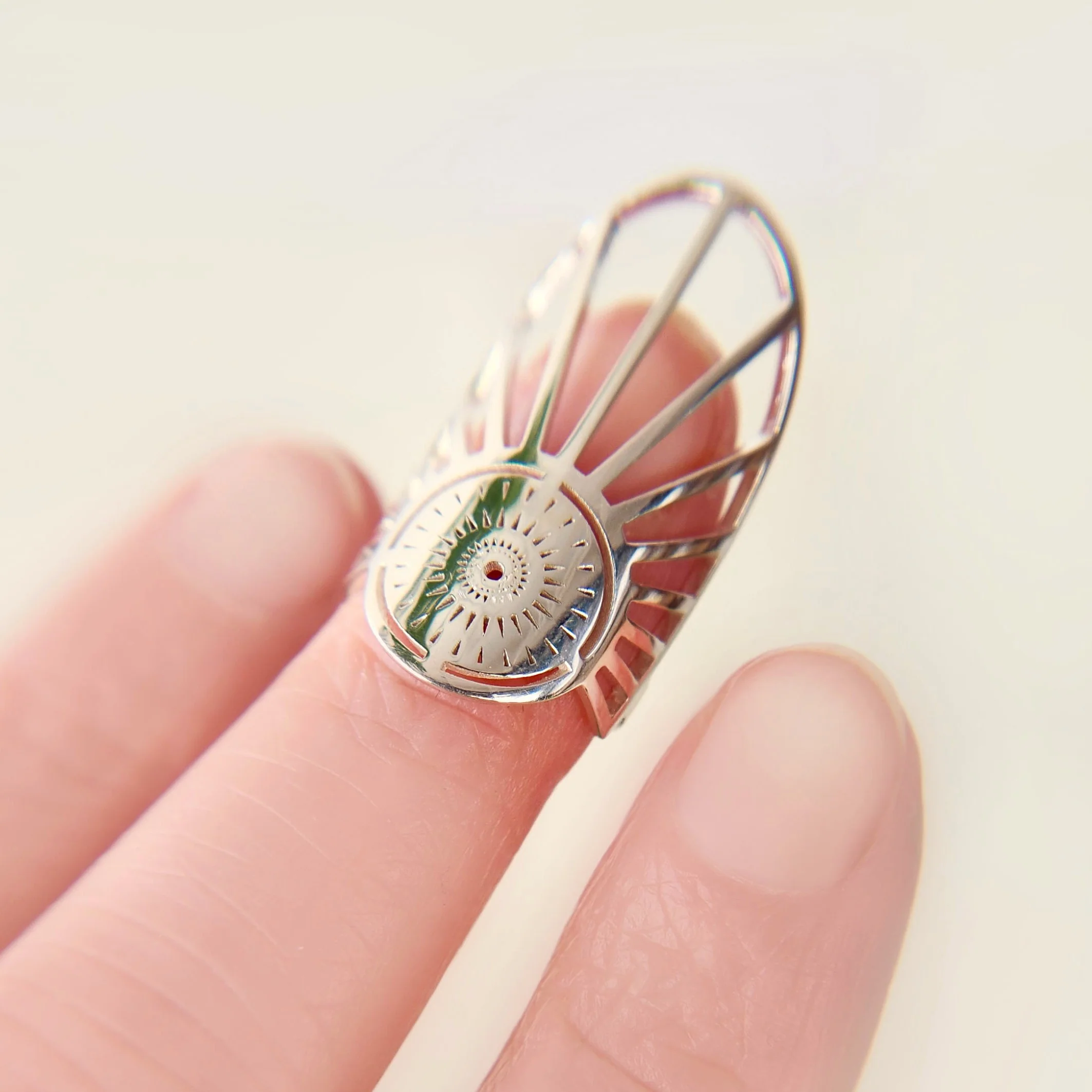 Sun Burst Adjustable Midi Ring - Image 2