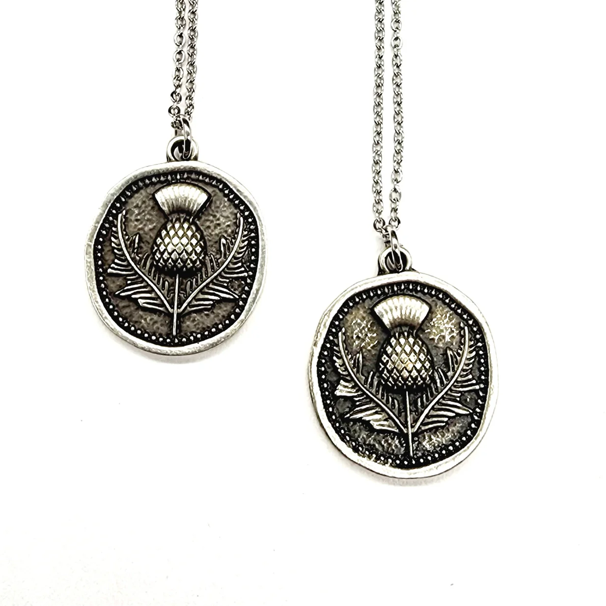 Thistle Necklace - Antique Silver - Image 2