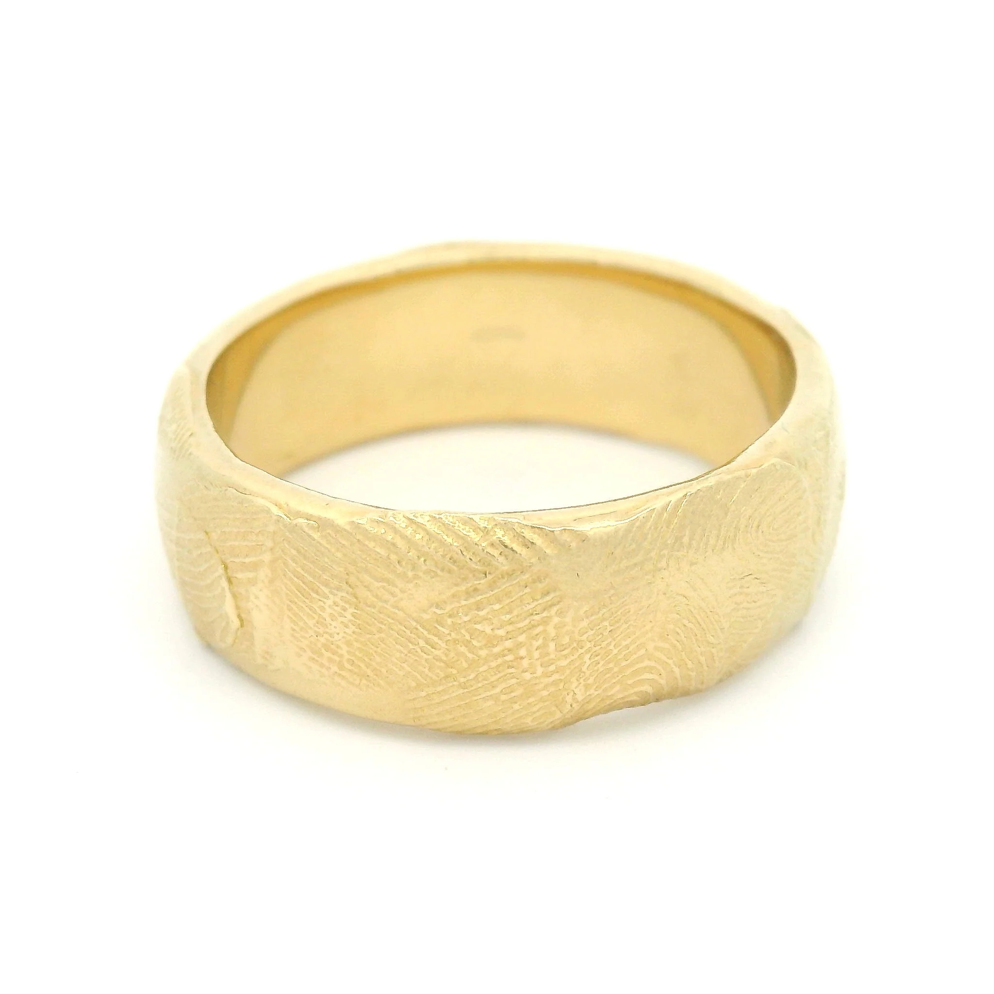 Impressiones Digitorum - 10k Yellow Fingerprint Textured Band - Image 2