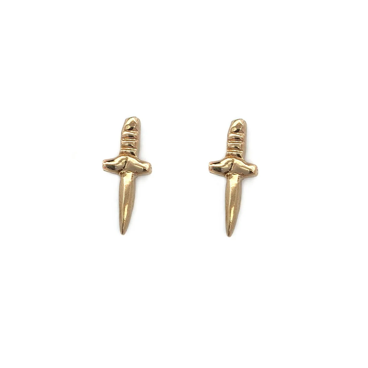 Tiny Brass Dagger Studs - Image 2