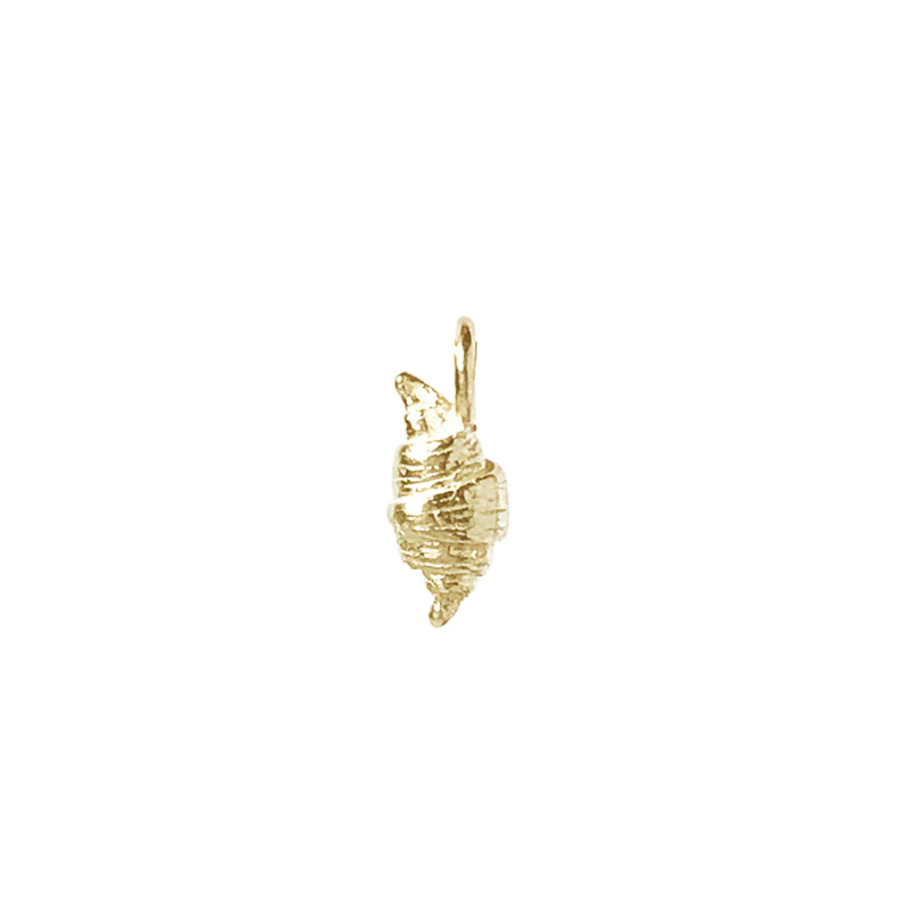 Tiny Bronze Croissant Charm
