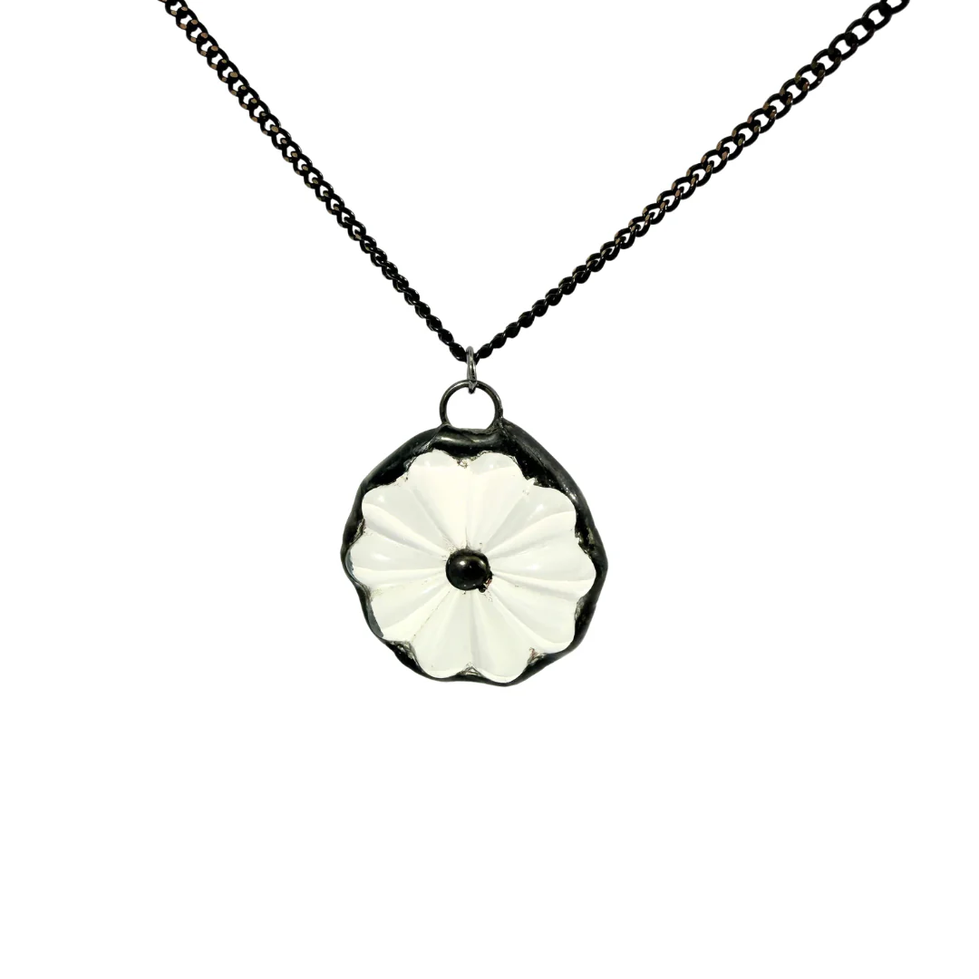 Tuscon Floral Glass Pendant