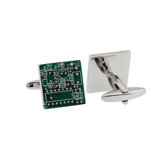 Upcycled Circuit Board Cufflinks - Image 2