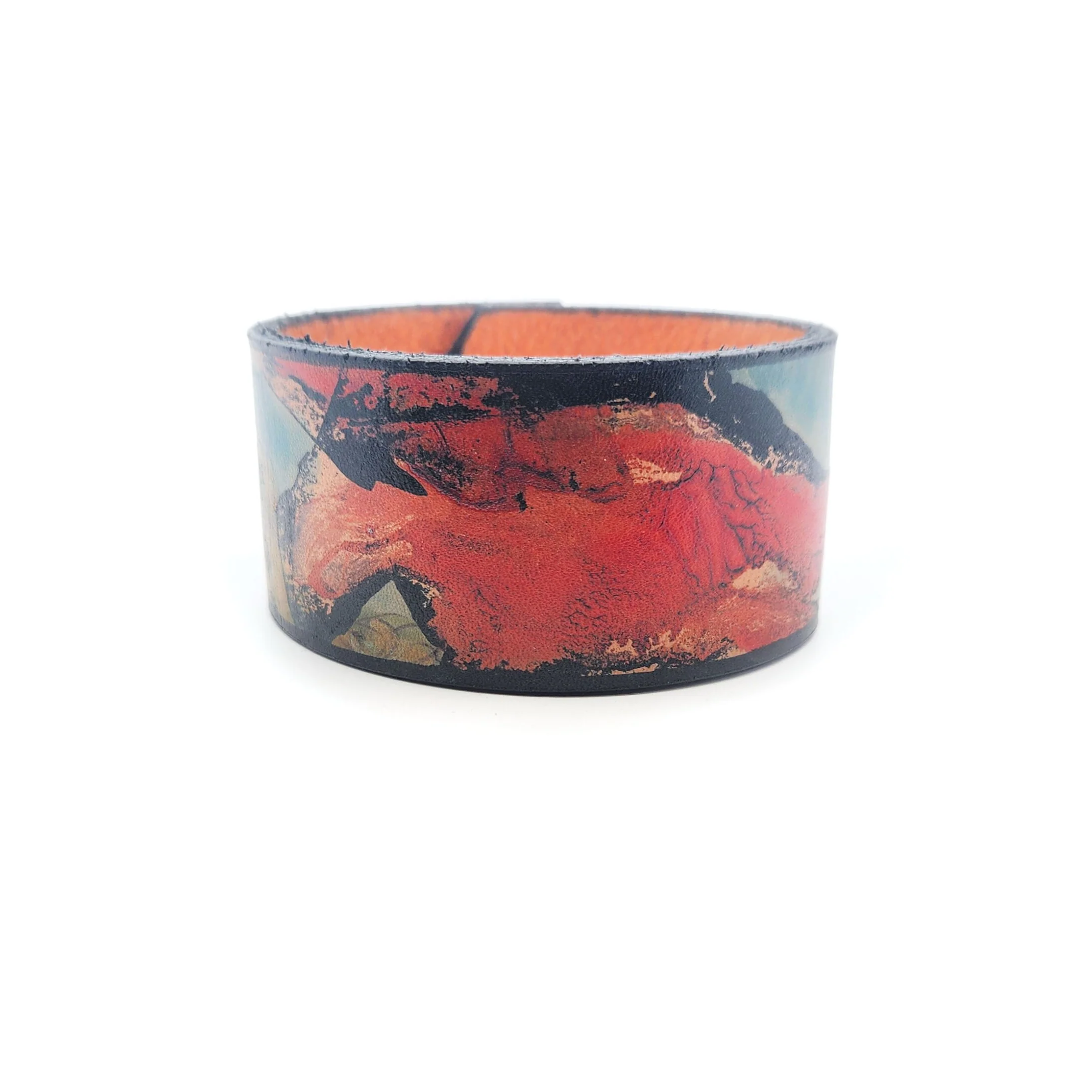 Wide Tuscan Leather Bracelet