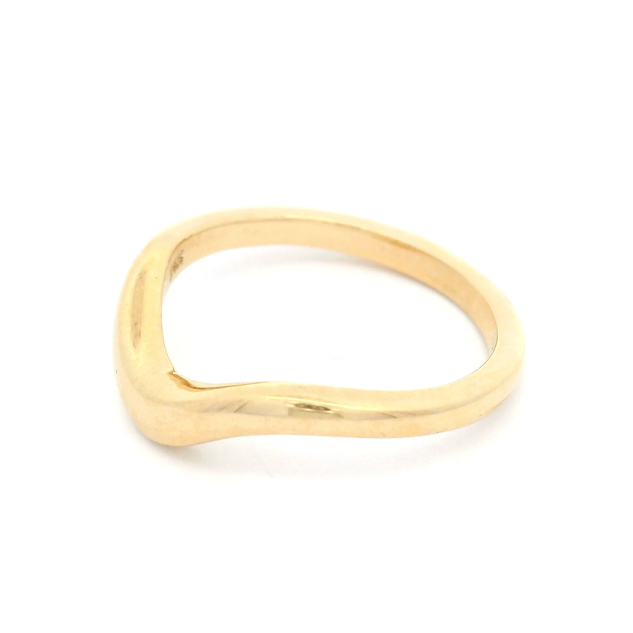 14k Yellow Soft-Domed Contoured Wedding Band - Image 3