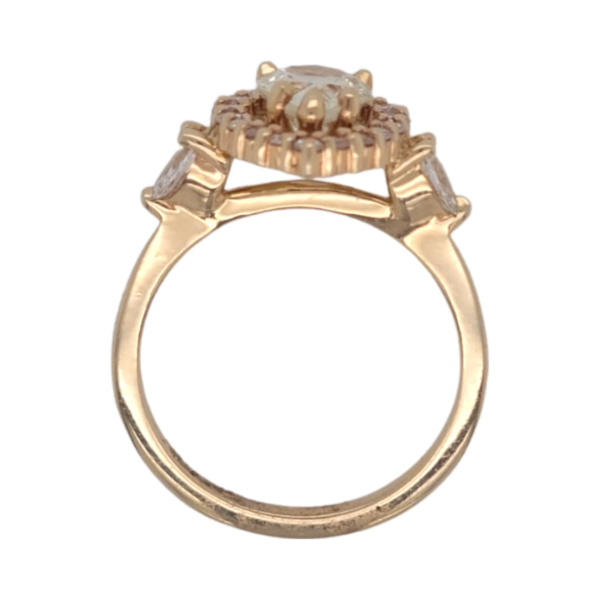 Yellow Pear Sapphire Ring - Image 3